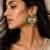 Oxidized gold plated pearl earrings