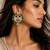 Oxidized gold plated pearl earrings