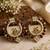 Pearl earrings with oxidized gold plating