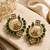 Oxidized gold plated pearl earrings