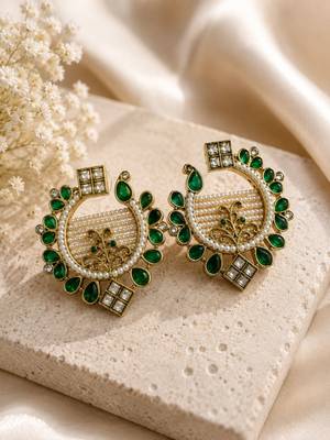 Oxidized gold plated pearl earrings 4
