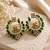 Oxidized gold plated pearl earrings