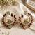 Pearl earrings with oxidized gold plating