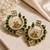 Oxidized gold plated pearl earrings