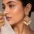 Serene glow oxidized gold pearl earrings