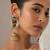 Vintage glow oxidized gold pearl drop earrings