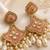 Serene glow oxidized gold pearl earrings
