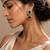 Vintage glow oxidized gold pearl drop earrings
