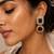 Vintage glow oxidized gold pearl drop earrings