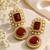Vintage glow oxidized gold pearl drop earrings
