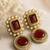 Vintage glow oxidized gold pearl drop earrings
