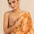 heavy chinon silk blend mirror work saree