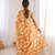 heavy chinon silk blend mirror work saree