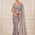 heavy chinon silk blend mirror work saree