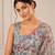 heavy chinon silk blend mirror work saree