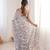 heavy chinon silk blend mirror work saree