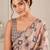 heavy chinon silk blend mirror work saree
