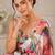 heavy chinon silk blend mirror work saree