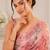 heavy chinon silk blend mirror work saree