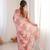 heavy chinon silk blend mirror work saree
