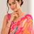 heavy chinon silk blend mirror work saree