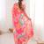 heavy chinon silk blend mirror work saree