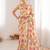 heavy chinon silk blend mirror work saree