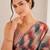 heavy chinon silk blend mirror work saree