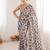 heavy chinon silk blend mirror work saree