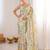 heavy chinon silk blend mirror work saree