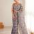 heavy chinon silk blend mirror work saree