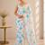 heavy chinon silk blend mirror work saree