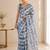 heavy chinon silk blend mirror work saree