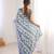 heavy chinon silk blend mirror work saree