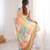 heavy chinon silk blend mirror work saree