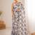 heavy chinon silk blend mirror work saree