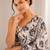 heavy chinon silk blend mirror work saree