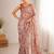 heavy chinon silk blend mirror work saree
