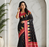 black color zari and weaving design all over with rich pallu kanchi silk blend saree