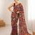 heavy chinon silk blend mirror work saree