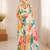 heavy chinon silk blend mirror work saree