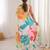 heavy chinon silk blend mirror work saree