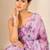 heavy chinon silk blend mirror work saree