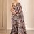 heavy chinon silk blend mirror work saree