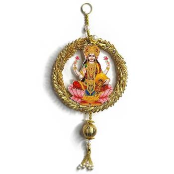 handmade laxmi ganesh wall hanging decorative  traditional for home decoration (pack of 2) 3