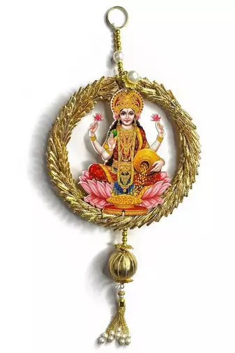 handmade laxmi ganesh wall hanging decorative  traditional for home decoration (pack of 2)