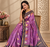 lavender color zari and weaving design all over with rich pallu kanchi silk blend saree