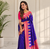 purple color zari and weaving design all over with rich pallu kanchi silk blend saree