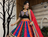 Multi Color Real Mirror Work With Dori & Latkan Cotton Lahenga Choli Set