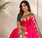 rani pink color zari and weaving design all over with rich pallu kanchi silk blend saree